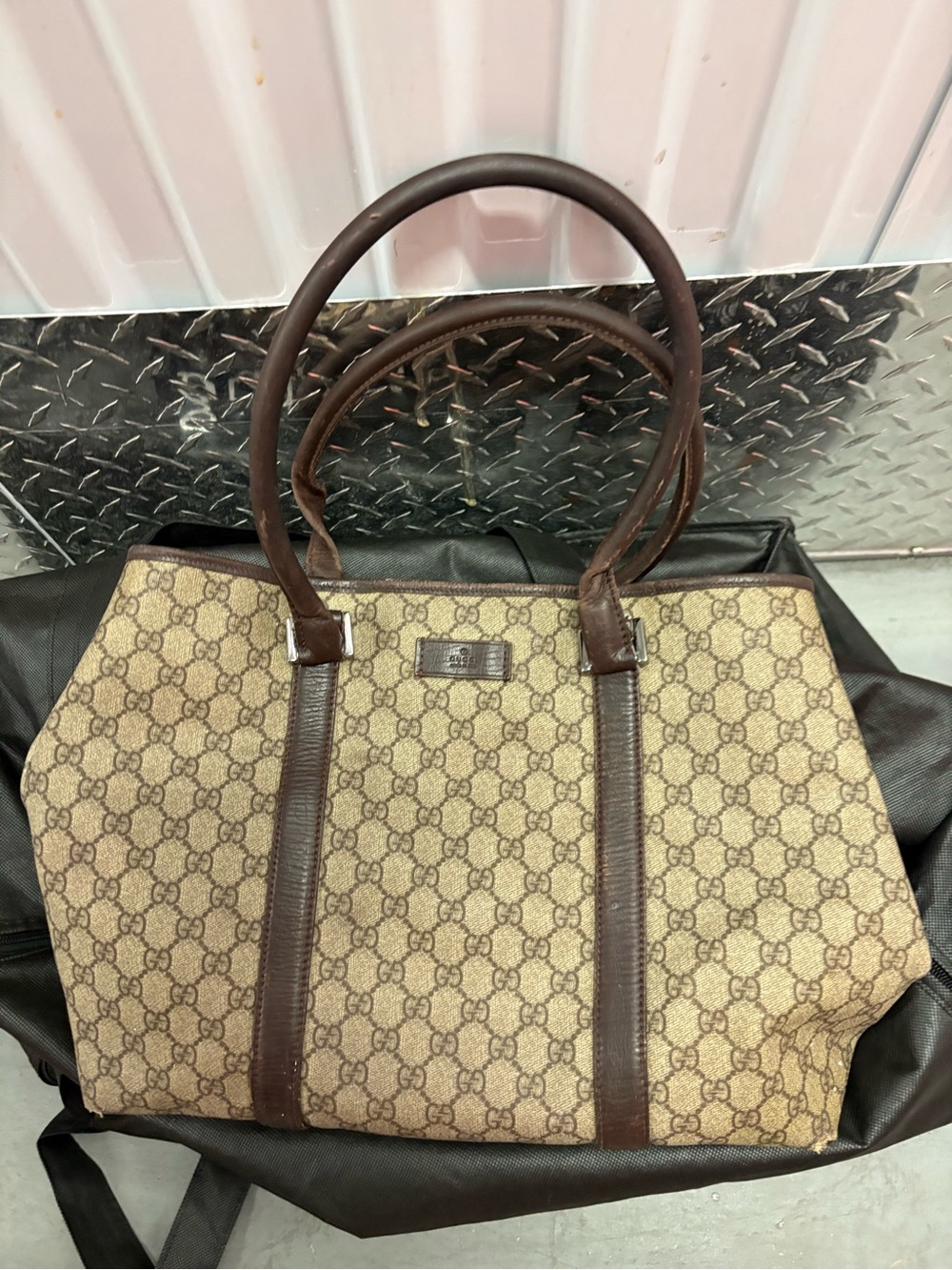 Gucci Brown Monogram Canvas Tote Bag